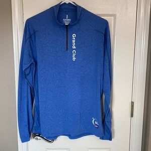 Elevate 1/4” zip women’s powder blue Relay For Life Grand Club NWOT ACS REFLECTS